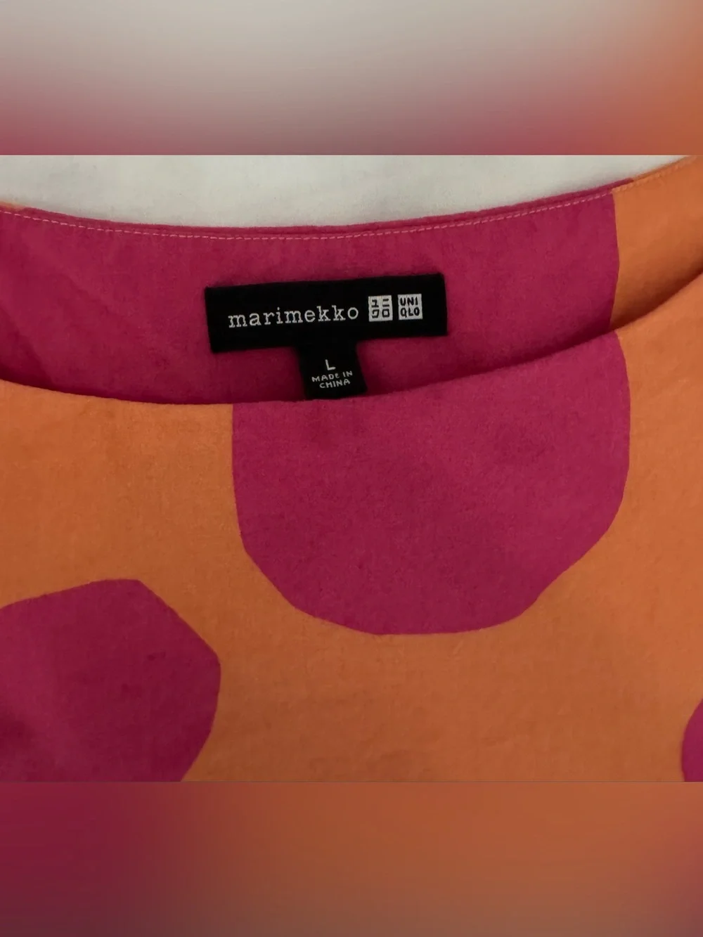 Uniqlo × Marimekko Women's A-Line Sleeveless Dress Pink Size L - Picture 5 of 9